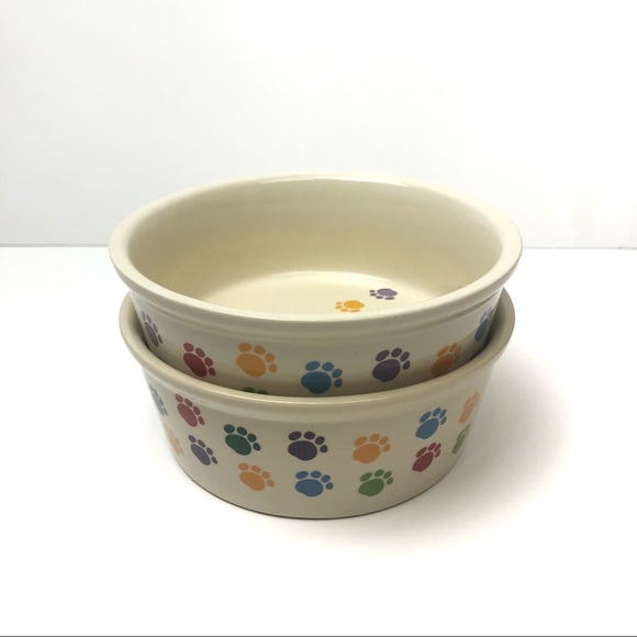 Fido’s Diner Stonewear Other - Two Pet Food / Water Dishes - Fido’s Diner